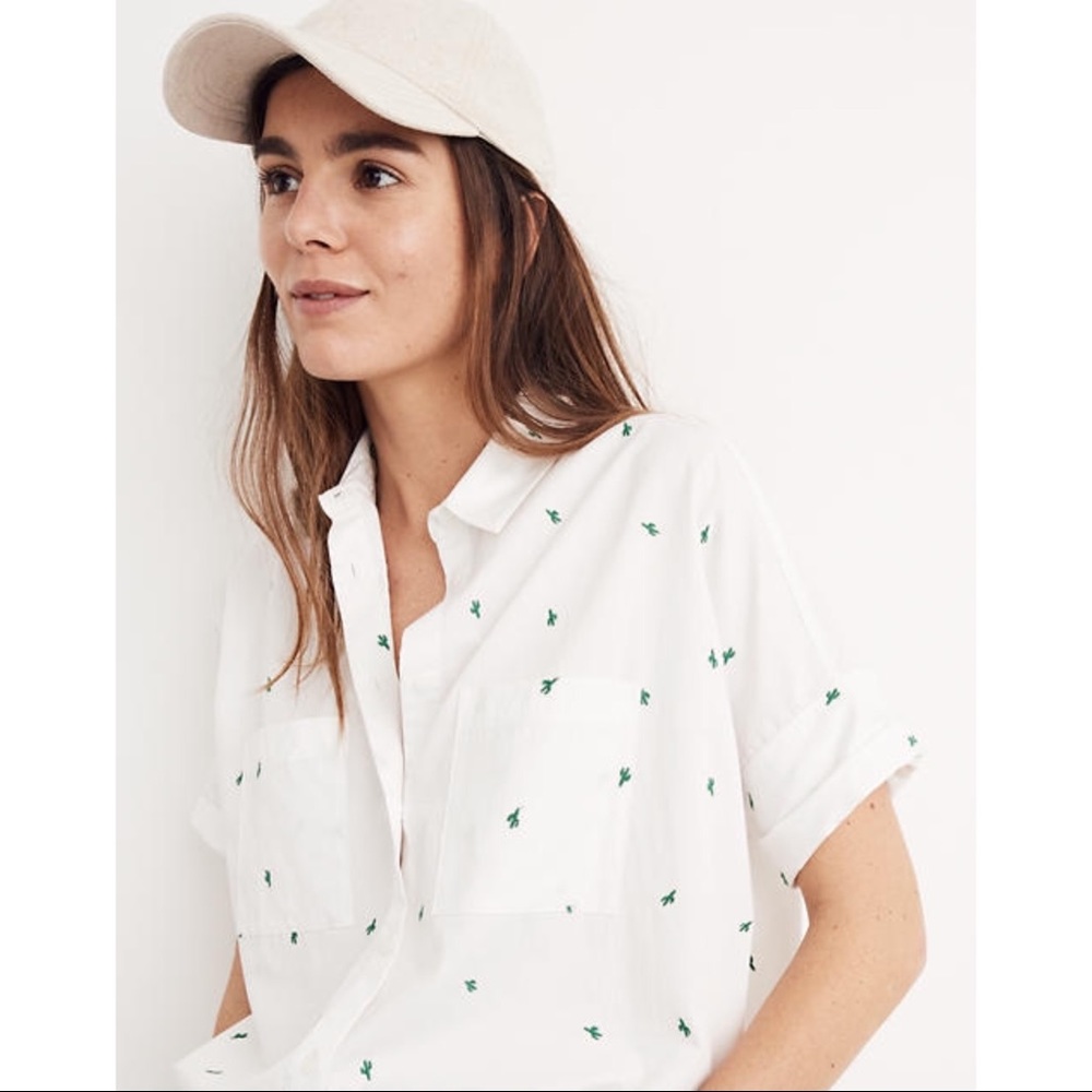 MADEWELL Embroidered Cactus Shirt